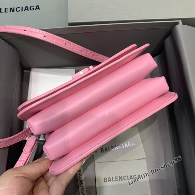 Balenciaga專櫃爆款肩背女包 巴黎世家最新鱷魚紋box單肩斜跨包 fyj1600